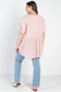 Plus Ribbed Trim Detail Short Sleeve Flare Hem Top