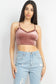 Sleeveless Corset Velvet Crop Top