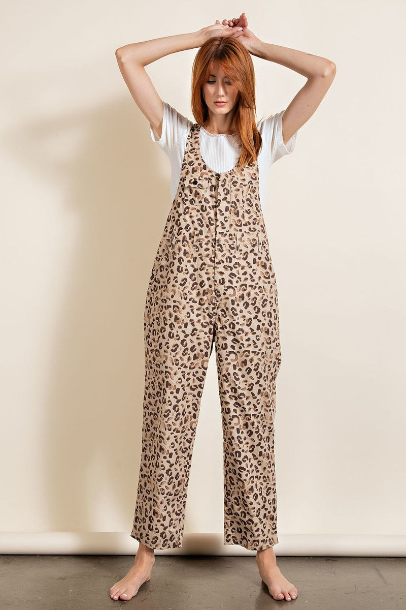 Animal/leopard Printed Jumpsuit