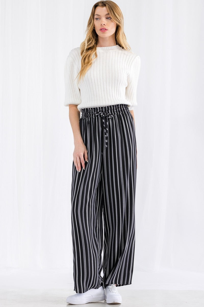 Thira Stripe Wide Leg Pants