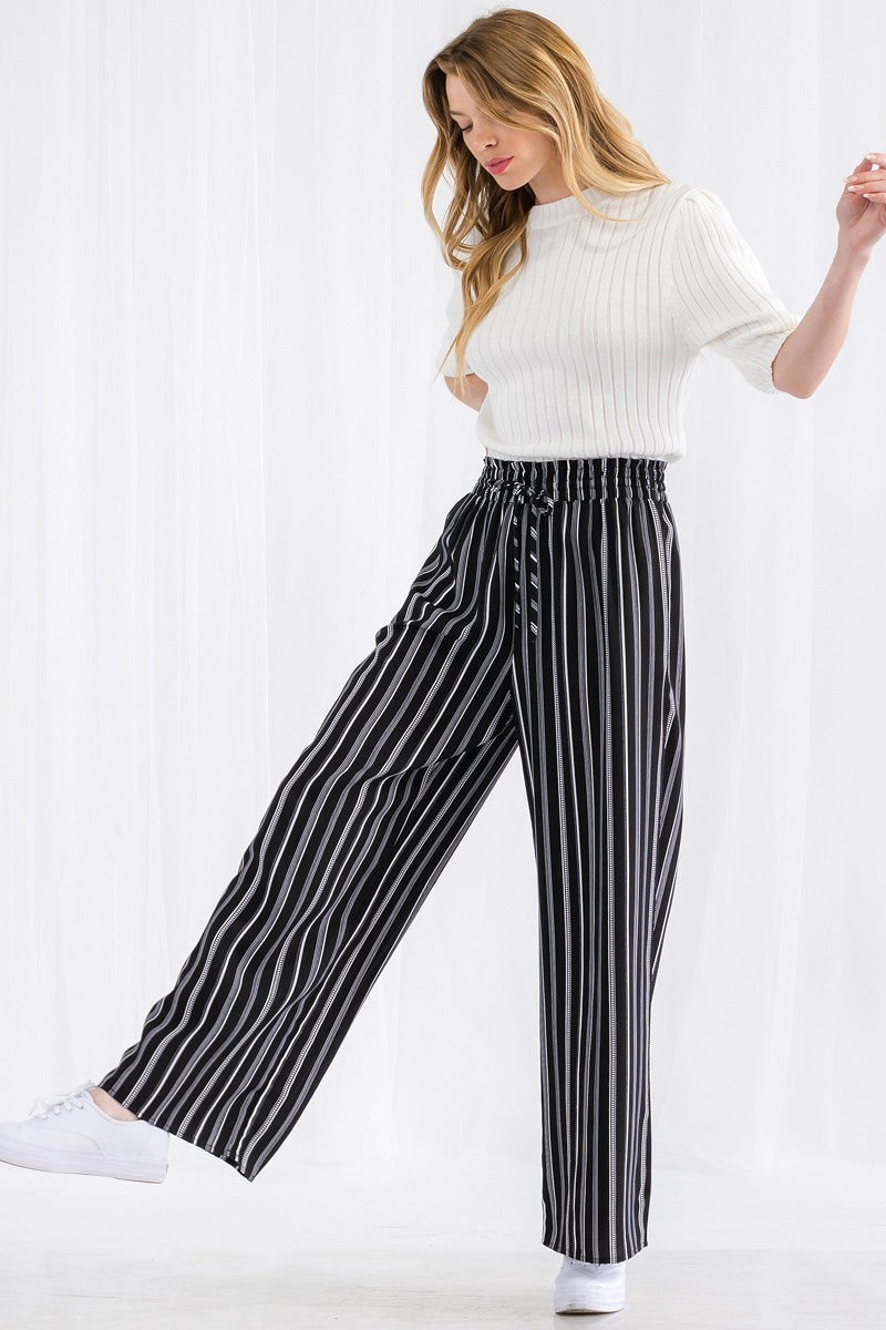 Thira Stripe Wide Leg Pants