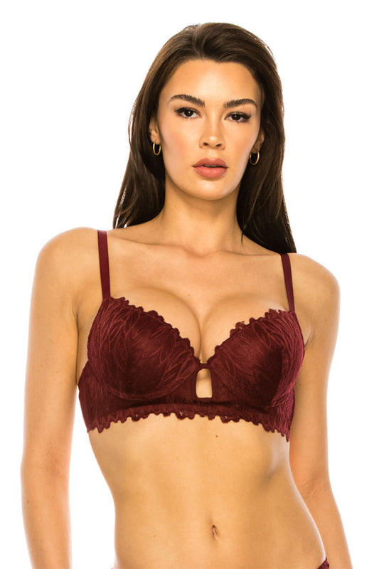 Coverage Lace Trim Bra