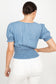 Puff Sleeve Sweetheart Denim Top