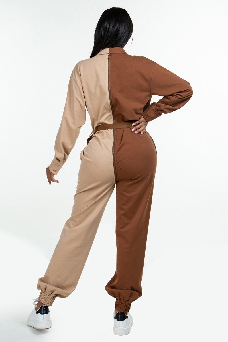 Long Sleeve Oversized Cozy Shirt Jumpsuit