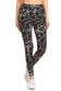 Yoga Style Banded Lined Music Note Print, Full Length Leggings In A Slim Fitting Style With A Banded High Waist